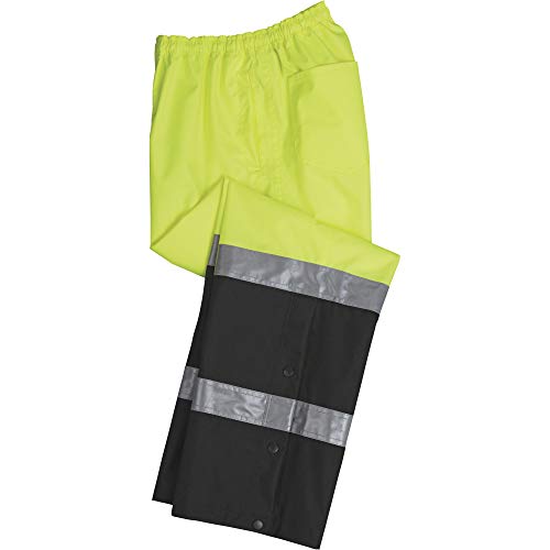Gravel Gear HV Men's Type E High Visibility 300 Denier Ripstop Rain Pants,Lime, - Picture 10 of 11