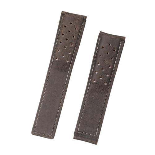 Run Ken 22mm �E�H�b�`�A�N�Z�T���[ TAG HEUER �X�g���b�v MONACO CARRERA ���X�g�o���h ���U�[�E�H�b�`�o���h �u���X���b�g(Brown,22MM WITH LOGO_SILVER BUCKLE)