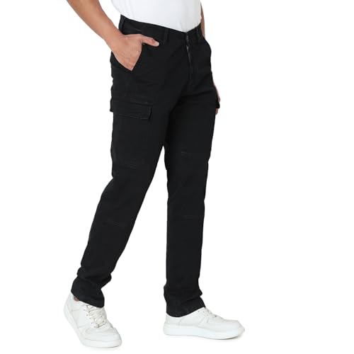Image of Spykar Men's Regular Cargo Pants