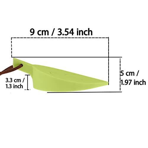 Woration 2Pcs Green Leaf Door Stoppers Security Door Gate Bottom Holder Wedge Doorstop Silicone Wall Protector Rubber For Home Classroom Office Livingroom #TOP3