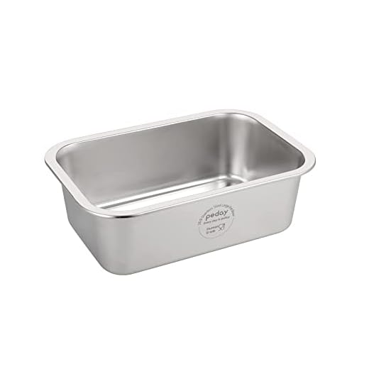 PEDAY 1.2 Gallon Large Dog Water Bowl, 18/8 Human Grade Stainless Steel - Silver Classic