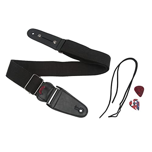 Sangle d’ukulélé, sangle de guitare en lin et coton pratique universelle noire confortable avec 2 micros pour les… - Les Beatles, Paul McCartney, John Lennon, RIngo Starr, George Harrison Sangle d'ukulélé, sangle de guitare en lin et coton pratique universelle noire confortable avec 2 micros pour les…