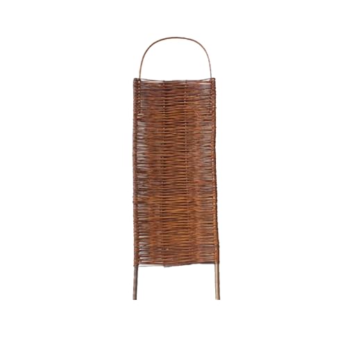 Steck-Paravent Weide | 56x130cm (BxH mit Bogenverlauf) | Mobiler Garten Sichtschutz zum Stecken | Outdoor Weidenparavent Wetterfest | Weiden Gartenparavent aus Holz | Steckparavent | standfest