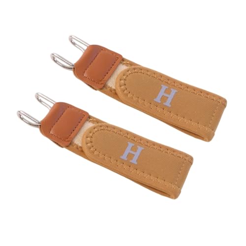 Oblivion Adjustable Buckleless Elastic Waist Belt Hooks for Jeans Trousers Pants Stretchable Waist Tightener with Metal Hooks Comfortable No Buckle Clothing Accessory for Men Women 2 Piece Set - Image 2