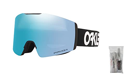 Oakley Fall Line M Oo7103 Factory Pilot Black/Prizm Snow Sapphire Iridium Ski Goggles For Men For Women + Bundle With Designer Iwear Eyewear Kit #TOP1