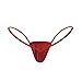 Justgoo Womens Sexy G-String Micro Back Thongs Panties Underwear Low Rise T-Back Underpants Red