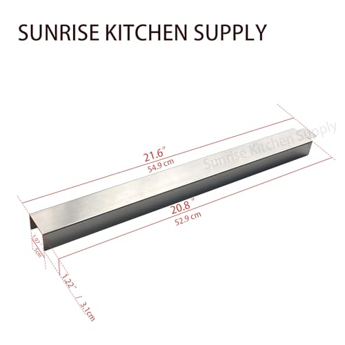 (Pack of 2) Sunrise Kitchen Supply Stainless Steel Heavy Duty 18 Gauge Deep Fryer Joining Strip/Connector (21 5/8"L x 2"W x 1 1/4"H) by SUNRISE - Image 6