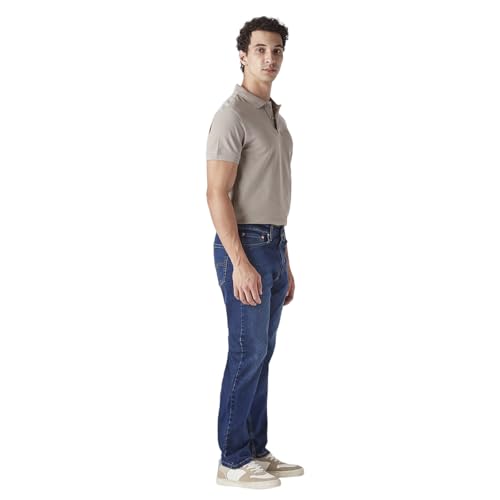 Image of Men's 505 Blue Straight fit mid Rise Jeans