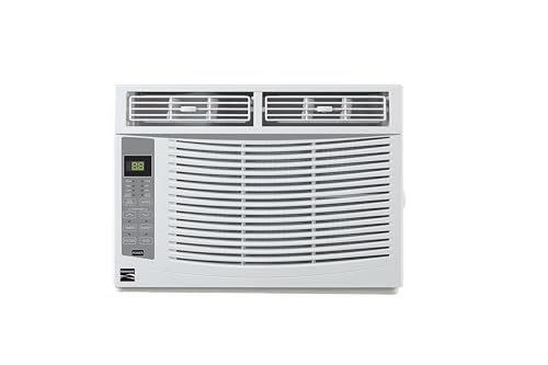 Kenmore KM6K-R 6,000 BTU Window Air Conditioner for Small to Medium Rooms up to 250 Sq. Ft. – Quiet Cooling, Remote Control, Easy Install, Energy Efficient, Digital Display, Washable Filter