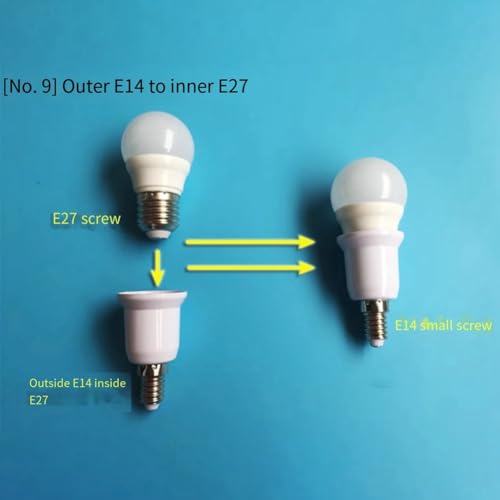 Adaptateur E14 à E27 pour installer facilement vos ampoules standards