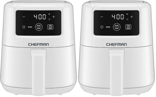 Image of CHEFMAN 2 Qt Mini Air Fryer - Digital Space-Saving Compact Air Fryer with Nonstick and Dishwasher Safe Basket, Quick & Easy Meals in Minutes, Features Digital Timer and Shake Reminder - White