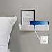 Easy & Eco Life Bedside Bed Organizer Storage Rack Shelf Caddy Self Stick On Wall Mounted Damage Free Installation - Perfect for Phone Charging Bedtime Reading Glass,Remotes Ect