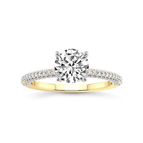 FRIENDLY DIAMONDS Lab Grown Diamond Ring For Women IGI Certified | 1-5 Carat Grace Micro Pave Eternity Diamond Ring | 14K Or 18K White, Yellow Or Rose Gold | FG-VS Quality3