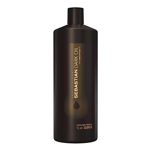 Image of Sebastian Professional Dark Oil Lightweight Shampoo| Infused with Jojoba & Argan Oil for Silky, Smooth Hair