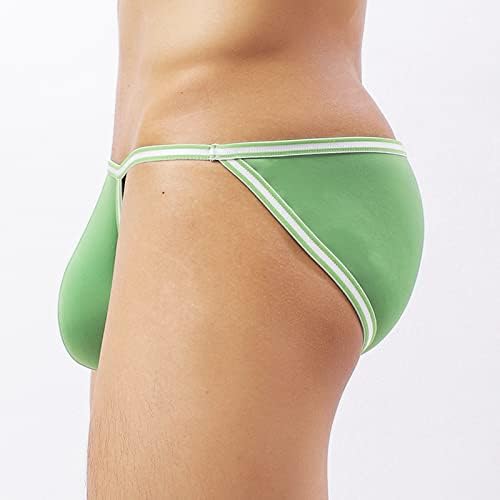 Faringoto Men's Underwear Low Waist Ice Silk Men Briefs Translucent Bikini