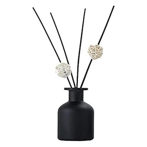 150 ml leere nachfüllbare Glas-Diffusorflaschen, leere Aromatherapie-Diffusor-Glas, für ätherische Öle, Basteldekoration, mattschwarz