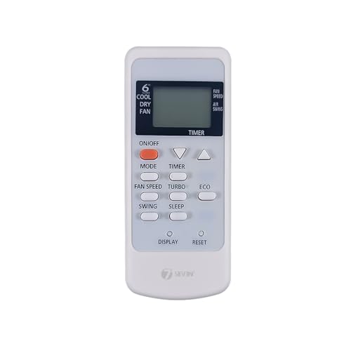 Image of 7SEVEN Compatible with Whirlpool AC Remote Control Model 135A Suitable for 1 1.5 2 Ton Split and Window Air Conditioner - Match Each Key by Key Exactly with Existing AC Remote Function