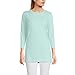 Lands' End Womens 3Q Cotton Supima Crew Neck Tunic Pale Sky Regular Medium