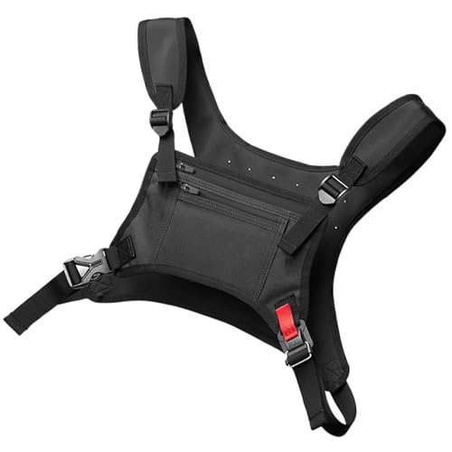 Bolsillo en el pecho para hombre, bolso deportivo para hombre, bolsillo para chaleco para correr, mochila frontal portátil, mochila de pecho impermeable con bolsillo y espacio de almacenamiento