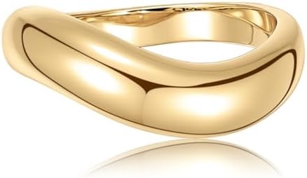 BLOSSOM & HUE wave stackable ring