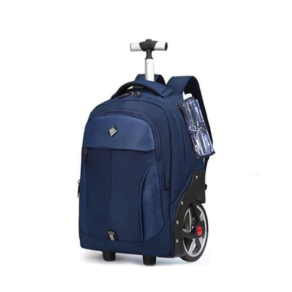 WMHYLYH 22 Inch Rolling Backpack, Waterproof Backpack with Wheels for Business and Travel Commuter, Carry on Laptop Backpack for Women and Adult Men (Blue)