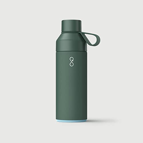 Ocean Bottle - Wiederverwendbare Wasserflasche aus recyceltem Edelstahl - umweltfreundlich & wiederverwendbar - Waldgrün - 500ml