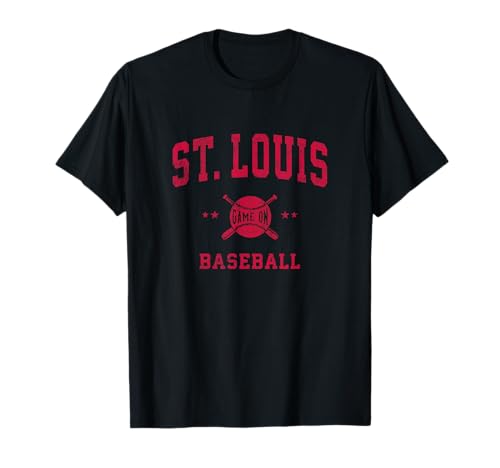 St Louis Vintage Baseball Throwback Retro Design T-Shirt