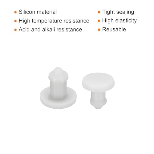 Image of MECCANIXITY Silicone Snap in Locking Hole Plugs Rubber Panel Seal Cover Flush Type Panel Round for Kitchen Rubber Bulkheads Waterproof Sealing Plugs 2.5mm /0.1 Inch Diameter Grey,Pack of 20