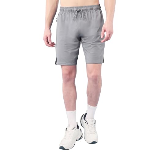 Image of TECHNOSPORT Mens Regular Fit Solid Shorts for Gym, Workout & Sports with Anti Microbial, Techno Dry
