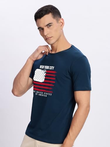 Image of ADRO Men's 100% Cotton Regular Fit T-Shirt