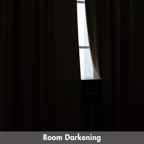 Image of MIULEE Beige Blackout Velvet Curtains Drapes 96 Inch Long 52 inchx96 inch Bedroom | Luxurious Bedroom Living Room Decor, Room Darkening, Thermal Insulated, Rod Pocket Design, Super Soft Fabric