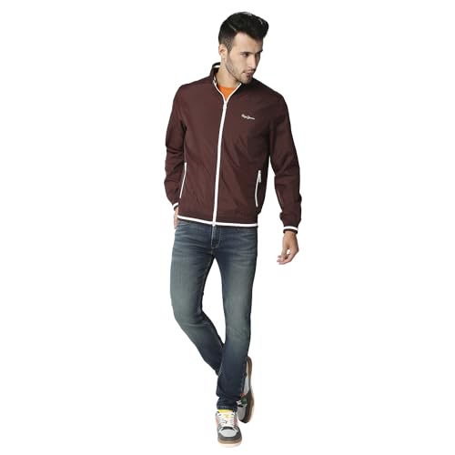 Image of Pepe Jeans Men's Polyester Solid Standard Length A-Line Coat