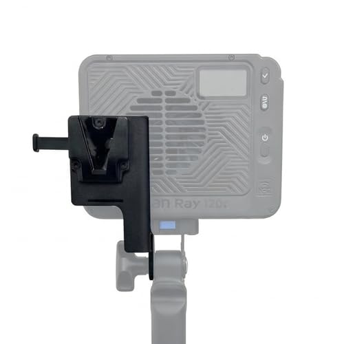 Image of V-Mount Battery Plate for Amaran Ray 120c & Ray 60c Handle, 3mm Stainless Steel V-Lock Power Adapter Bracket with 45cm D-Tap to DC Cable
