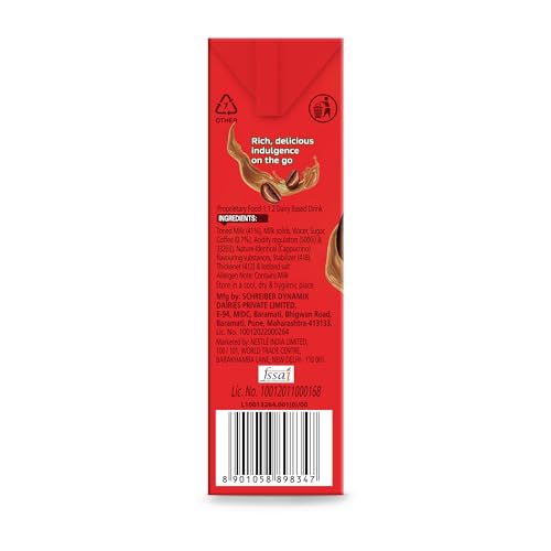 Image of Nescafe Ready To Drink, Coffee Flavoured Milk Tetrapack Intense Cafe, Cappucino - 180ml, (Tetra Pack)