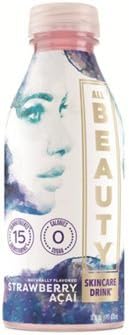 All Beauty Water Drink Starwberry Acai Skncare, 12 Ounce