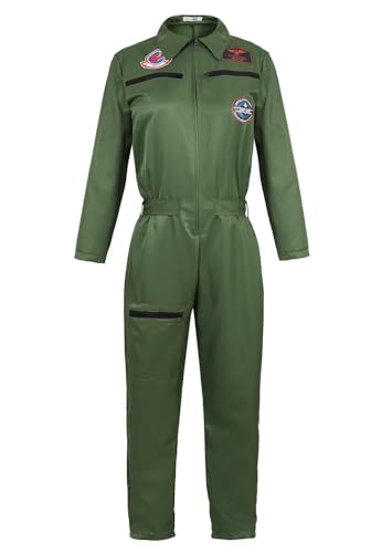 Jutrisujo Kostüm Pilot Damen Piloten Kampfjet Aviator Playsuit Army Armee Bundeswehr Sexy Halloween Cosplay Party ArmeeGrün 3XL Jutrisujo Kostüm Pilot Damen Piloten Kampfjet Aviator Playsuit Army Armee Bundeswehr Sexy Halloween Cosplay Party ArmeeGrün 3XL