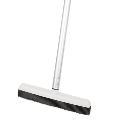 Rubber Bristle Broom for Floors Salon Broom,...