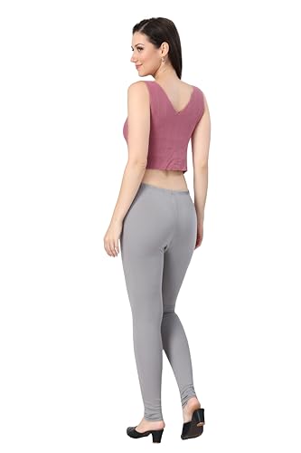 TRASA Ultra Soft Cotton Churidar Solid Regular and Plus 35 Colours Leggings for Womens and Girls- Sizes :- M, L, XL, 2XL, 3XL, 4XL, 5XL, 6XL