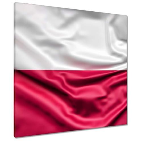 Peinture imprimee sur toile drapeau Pologne deco haut de gamme