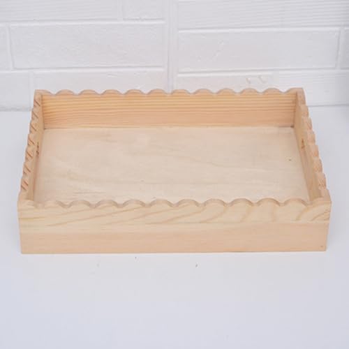 Organizador de almacenamiento de madera decorativo con diseño ondulado chic 8