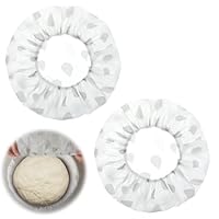 Nogeqi 2 Stück Abdeckhauben für Lebensmittel, Gärkorb Brot Gärfolie Abdeckhaube Lebensmittel Gärkörbchen, Gärfolie Teig Zum Abdecken Für Schüsseln Wiederverwendbare 25x25 cm (Grau)