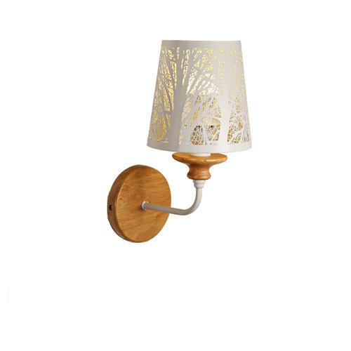Abat-jour lampe murale moderne avec base en bois durable pour éclairage intérieur
