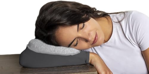 Sleepy Sleeves Arm Pillow, Portable Travel Memory Foam Pillow, Ultra Slim and Comfortable (Grey)