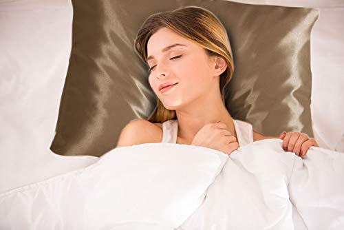 Shopbedding Luxury Satin Pillowcase For Hair – King Satin Pillowcase With Zipper, Camel (1 Per Pack) – Blissford #TOP4