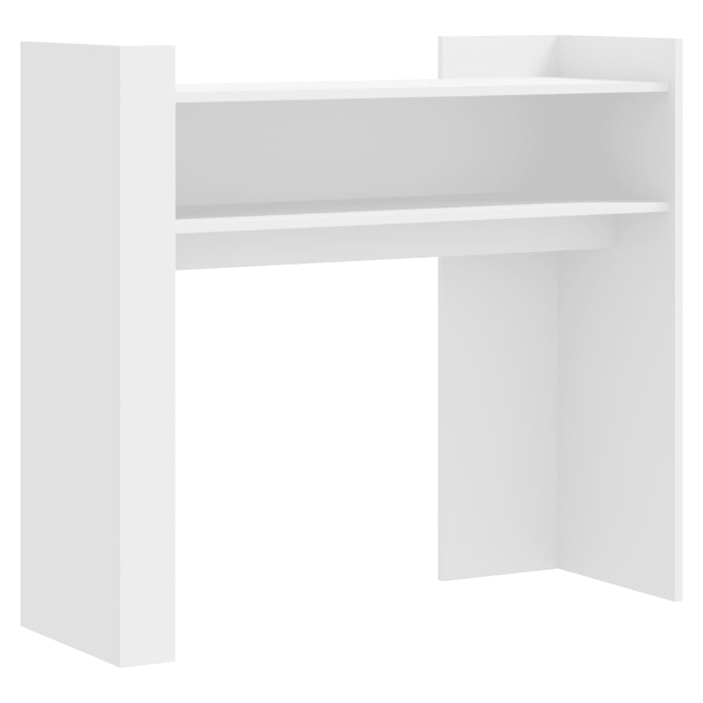 Biały Konsola Konsola Konsola 100x35x90 cm z półkami