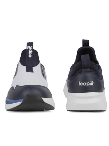 Image of Liberty Leap7x REACTIVE5E Men Sports Walking Shoes - White | Comfortable and Durable Non-Lacing Closure - Suitable for Running, Gym, Jogging and Outdoor Shoes for Man - Cushioned Footbed