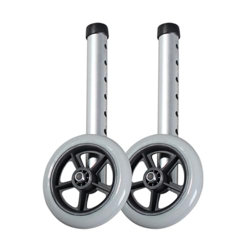 Remplacement pour déambulateur : lot de 2 roues en alliage d'aluminium pour rollator