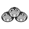 3Pcs Stainless Steel Dog Bowls Set – Non-Slip Food and Water Bowl 13 Oz – Dishwasher-Safe, Rust Resistant Metal Pet Bowls for Small/Medium/Large Sized Pets