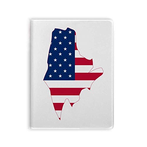 Carnet de notes Maine USA avec couverture souple motif carte américaine