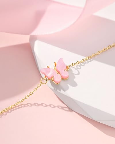 Kindergarten/5th Grade/8th Grade Graduation Gifts, Adjustable Pink Butterfly Bracelet3